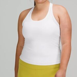 LULULEMON NWT AUTHENTIC WHITE COOL RACERBACK SHORT TANK TOP. 
*NULU